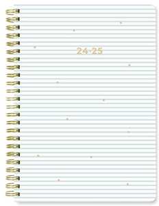 Cartoleria Agenda accademica Letts 2024-2025, 12 mesi, settimanale, Stripes A5 Wtv, multinlingue, Azzurro - 21 x 15 cm Letts