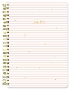 Cartoleria Agenda accademica Letts 2024-2025, 12 mesi, settimanale, Stripes A5 Wtv, multinlingue, Rosa - 21 x 15 cm Letts