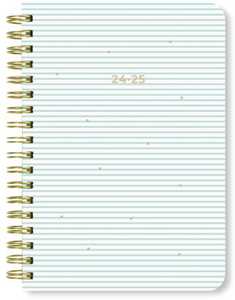 Cartoleria Agenda accademica Letts 2024-2025, 12 mesi, settimanale, Stripes A6 Wtv, multinlingue, Azzurro - 14,8 x 10,5 cm Letts