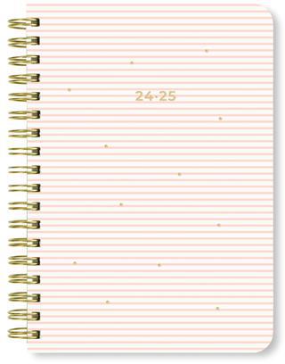 Agenda accademica Letts 2024-2025, 12 mesi, settimanale, Stripes A6 Wtv, multinlingue, Rosa - 14,8 x 10,5 cm