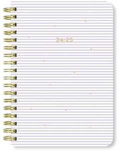 Cartoleria Agenda accademica Letts 2024-2025, 12 mesi, settimanale, Stripes A6 Wtv, multinlingue, Lilla - 14,8 x 10,5 cm Letts