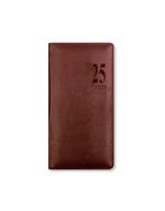 Agenda annuale 2025 Letts 12 Mesi, Milano Slim settimanale cioccolato - 16,6 x 8,2 cm