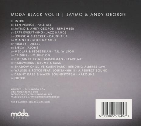 Moda Black vol.2 (Compiled by Jaymo & Andy George) - CD Audio - 2