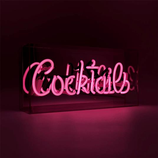 Neon Luminoso Scritta Cocktails Rosa - Peragashop - Idee regalo