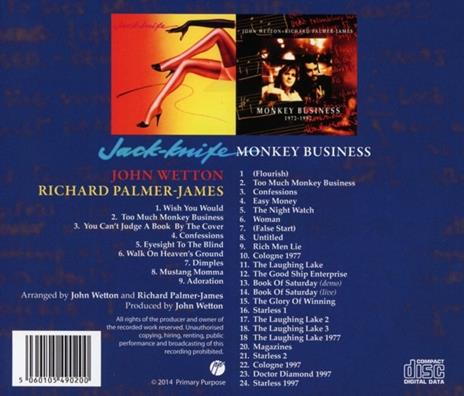Jack Knife - Monkey Business - CD Audio di John Wetton - 2