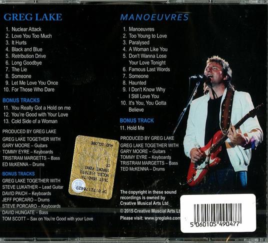 Manouvres - CD Audio di Greg Lake - 2