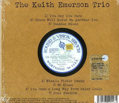 The Keith Emerson Trio - CD Audio di Keith Emerson (Trio) - 2