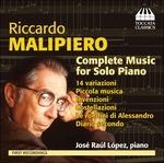 Opere per Pianoforte - CD Audio di Riccardo Malipiero