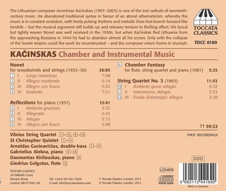 Musica da camera - CD Audio di Jeronimas Kacinskas - 2