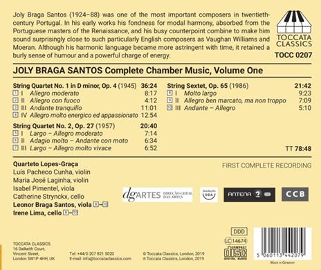 Musica da camera vol.1 - CD Audio di Joly Braga Santos - 2