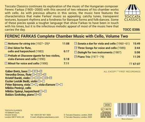 Chamber Music Vol.4 - CD Audio di Ferenc Farkas - 2