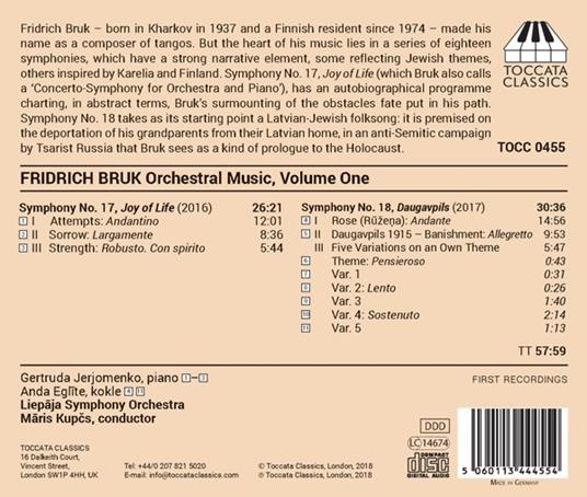 Musica per orchestra vol.1 - CD Audio di Orchestra Sinfonica di Liepaja,Fridrich Bruk,Maris Kupcs - 2