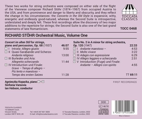 Orchestral Music Vol.1 - CD Audio di Richard Stöhr - 2