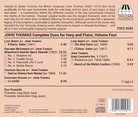 Complete Duos For Harp And Piano Vol. 4 - CD Audio di John Thomas - 2