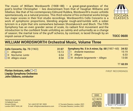 Musica completa per orchestra vol.3 - CD Audio di William Wordsworth - 2