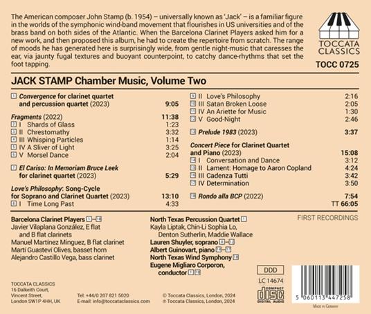 Chamber Music Vol. 1 - CD Audio di Jack Stamp - 2