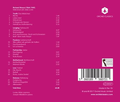 Through Life and Love - CD Audio di Richard Strauss,Louise Alder - 2