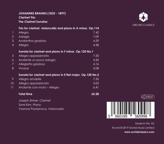 Clarinet Trio - CD Audio di Johannes Brahms - 2