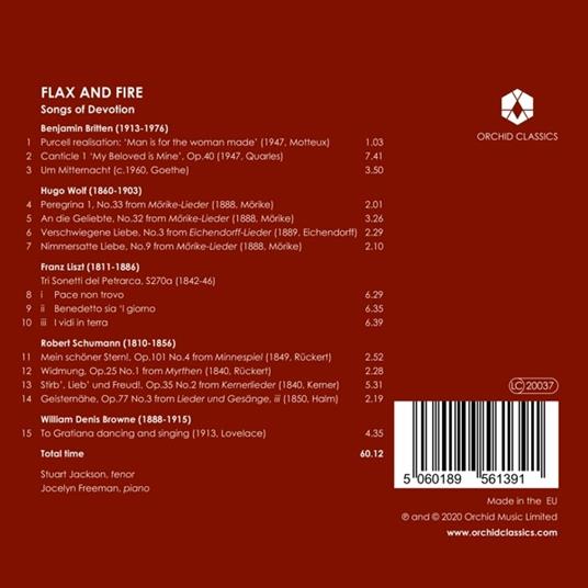 Flax & Fire. Songs Of Devotion - CD Audio di Stuart Jackson - 2