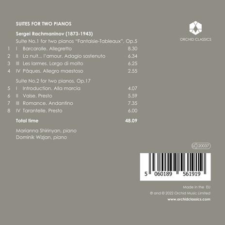 Rachmaninoff. Suites For Two Pianos - CD Audio di Marianna - Dominik Wizjan Shirinyan - 2