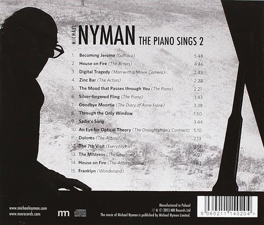 The Piano Sings 2 - CD Audio di Michael Nyman - 2