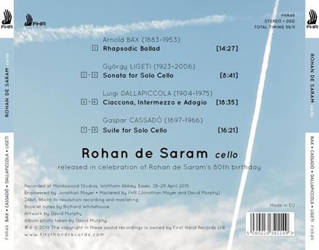 Bax/Ligeti/Dallapiccola/C - CD Audio di Rohan de Saram - 2