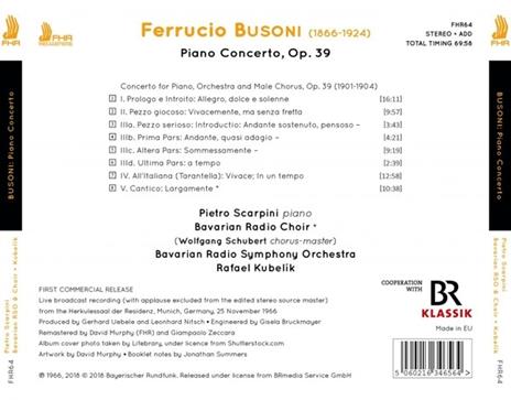 Piano Concerto - CD Audio di Ferruccio Busoni - 2