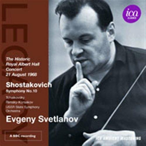 Sinfonia n.10 / Biancaneve / La leggenda della città invisibile di Kitezh - CD Audio di Dmitri Shostakovich,Pyotr Ilyich Tchaikovsky,Nikolai Rimsky-Korsakov,Evgeny Svetlanov