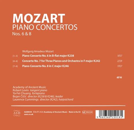 Piano Concertos Nos. 6 & 8 - CD Audio di Wolfgang Amadeus Mozart - 2