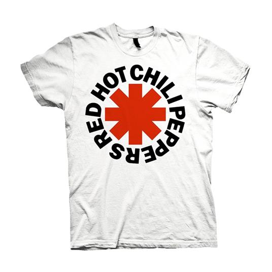 T-Shirt Unisex Tg. L. Red Hot Chili Peppers: Red Asterisks