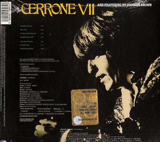 Cerrone VII. You Are the One - CD Audio di Cerrone - 2