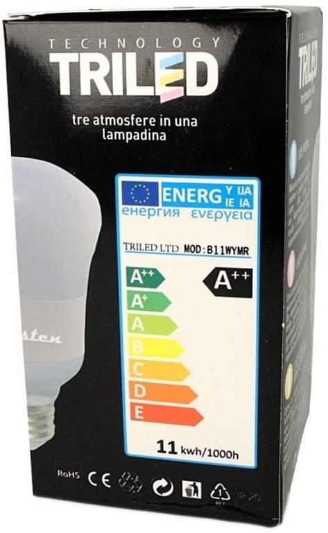 Lampada Led E27 Anti Zanzara Repellente 11W A70 AC110V 220V CCT 1800K 3800K  5800K 3 In 1 Triled B11WYMR - Baesten - Casa e Cucina | IBS