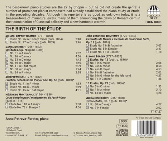 Anna Petrova-Forster: The Birth Of The Etude - CD Audio - 2