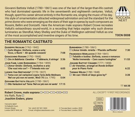 Romantic Castrato (The): The Ornamented Songs And Arias Of Giambattista Velluti - CD Audio - 2