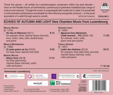 Kammerata Luxembourg: Echoes Of Autumn And Light - CD Audio - 2