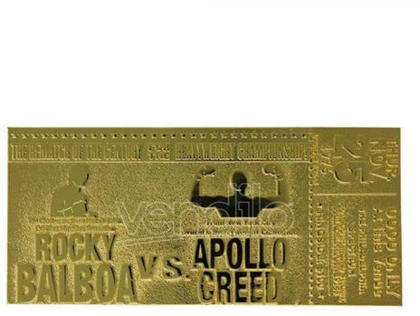 Rocky 2 Replica Biglietto Rocky Balboa vs Apollo Creed (Placcato in Oro) Fanattik - 2