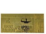 Rocky 2 Replica Biglietto Rocky Balboa vs Apollo Creed (Placcato in Oro) Fanattik