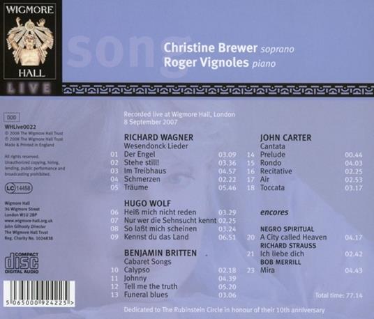 Recital - CD Audio di Christine Brewer - 2