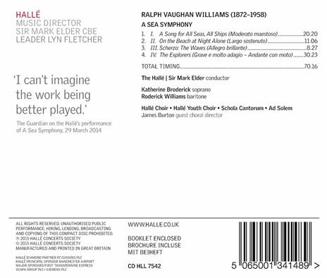 A Sea Symphony - CD Audio di Ralph Vaughan Williams - 2