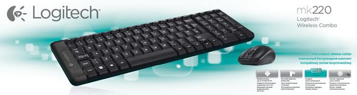 Logitech Wireless Combo MK220 tastiera RF Wireless QWERTY Inglese Nero -  Logitech - Informatica | IBS