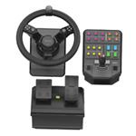 Logitech G Saitek Farming Simulator Kit di Simulazione Macchine Pesanti, Volante Programmabile con Rotazione a 900 Gradi