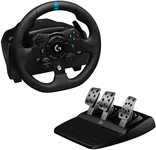 Logitech G G923 Nero USB 2.0 Sterzo + Pedali Analogico/Digitale PC, Xbox One, Xbox Series S, Xbox Series X