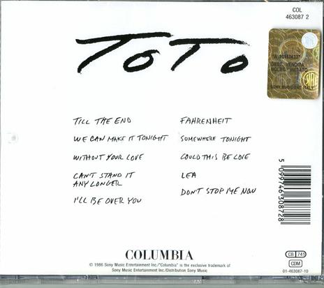 Fahrenheit - CD Audio di Toto - 2