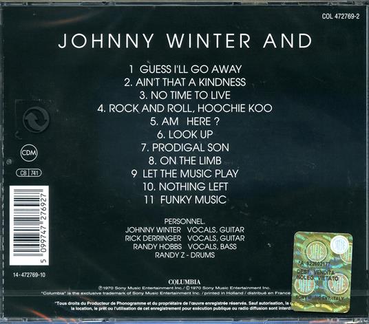 And - CD Audio di Johnny Winter - 2