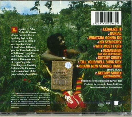 Legalize it - CD Audio di Peter Tosh - 2