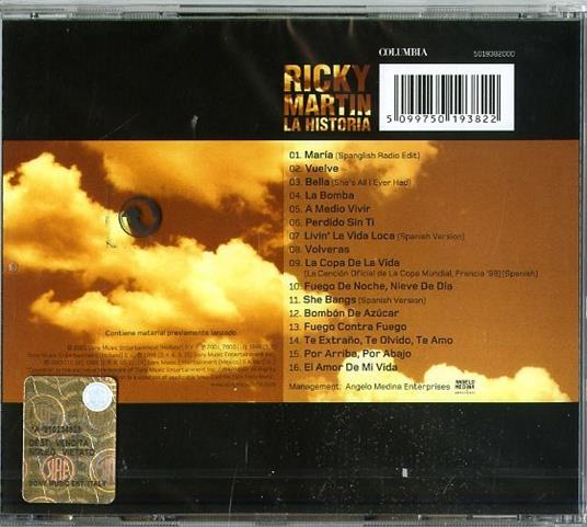 La Historia (Greatest Hits Spanish Version) - Ricky Martin - CD | IBS