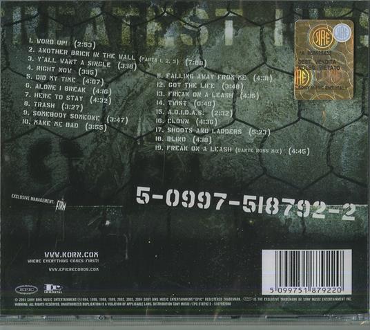 Greatest Hits vol.1 - CD Audio di Korn - 2