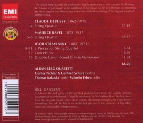 Quartetti per archi - CD Audio di Claude Debussy,Maurice Ravel,Igor Stravinsky,Alban Berg Quartett - 2