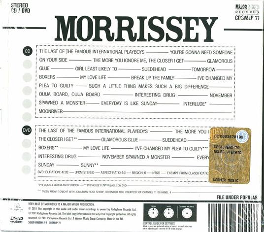 The Very Best of Morrissey - CD Audio + DVD di Morrissey - 2