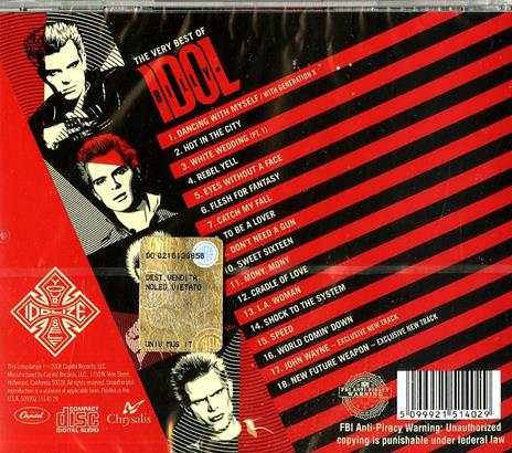 The Very Best of. Idolize Yourself - CD Audio di Billy Idol - 2